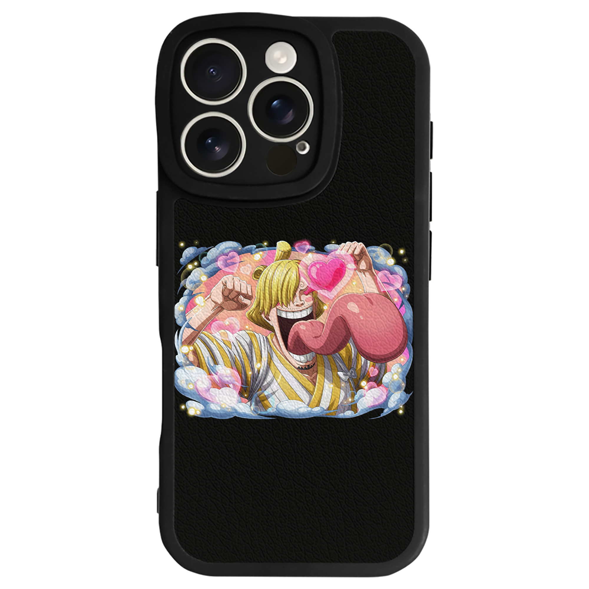 （画像用） ワンピース サンジ ONE PIECE Sanji 【iPhone 16シリーズ対応】シリコンスマホケース（レザー調） 材質：シリコン